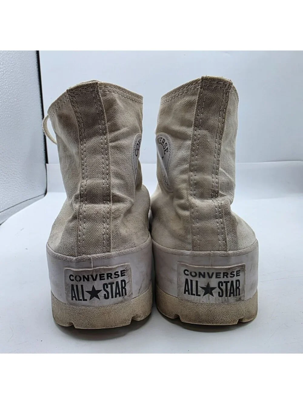 Converse Chuck Taylor All Star Lugged Hi Womens 9 Triple White Platform Shoes